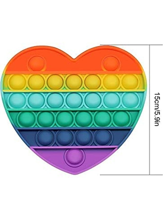 RPC99 Soft Bubble Fidget Toy for Kids, Pop It Silicone Fidget Toy for Kids (3+ Yr) (Shapes) (Rainbow) - Image 4